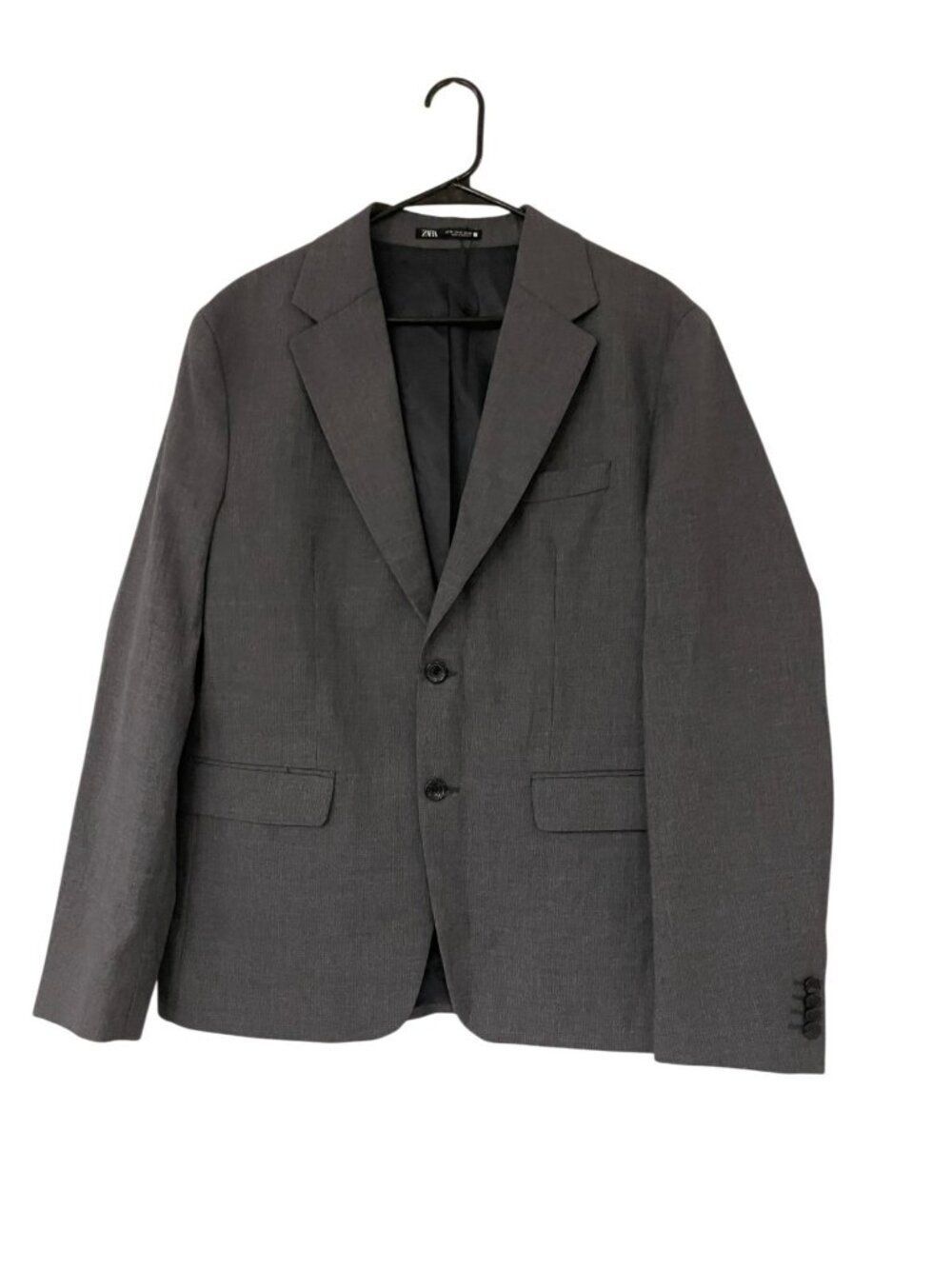 Zara Mens Blazer Jacket EU 52 US 42 Houndstooth Classic fit gray 5682/592 NWOT